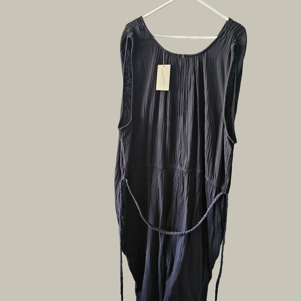 Universal Thread Gauze Jumpsuit Women 4X Black NWT Sleeveless Wide Leg V-Neck - Picture 3 of 12